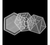 EPIGEIST 3Pcs Tangram Silicone DIY Mold for Puzzle Making Flexible Reusable Craft Moulds for Home Decoration and Creative Casting