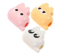 EPIGEIST 3pcs Travel Toothbrush Head Covers Plastic Protector Caps for Manual and Electric Brushes Dustproof Durable Storage Case with Cute Cartoon Designs for Home Go