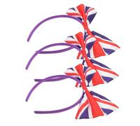 EPIGEIST 3pcs Uk Flag Bow Headbands for Women Festive Hair Hoops for Parties Costume Events and Everyday Wear Vibrant and Fun Headdresses for Girls and Ladies