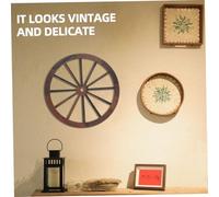 EPIGEIST 3pcs Vintage Wooden Wagon Wheel Wall Decor Rustic Retro Solid Wood Wall Art for Home Rustic Style Hanging Ornaments Charming Farmhouse Decoration