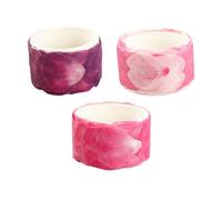 EPIGEIST 3pcs Washi Masking Tape Self-adhesive Floral Petal Stickers for Scrapbooking DIY Crafts Wine Red Pink Purple Decorative Paper Tape