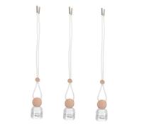 EPIGEIST 3pcs Wooden Cap Diy Perfume Glass Bottle for Car Travel Office Social Events Decorative Perfume Container