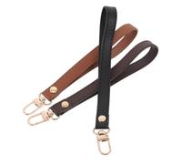 EPIGEIST 3PCS Wristlet Keychain Straps Faux Leather Replacement Purse Handles with Integrated Keychain for DIY Bag Making Wallets Clutches and Cellphone Accessories in Black and Coffee