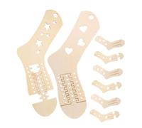 EPIGEIST 4 Pairs Wooden Sock Blockers for Knitting Hand Knitted Sock Molds with Smooth Surface for Accurate Shaping and Stretching for Knitters
