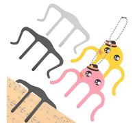 EPIGEIST 4 Pcs Metal Music Book Clips Sheet Music Stand Page Fixed Tools for Piano Scores Note Papers Organizer Shaped Black Silver and Octopus-Shaped Yellow Pink for Students Musicians