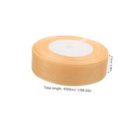 EPIGEIST 4 Rolls Sheer Yarn Ribbon Light Gold for Wrapping Presents Floral Bouquet Wedding Party Decoration DIY Craft Mesh Tulle Scrapbooking Bows