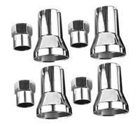 EPIGEIST 4 Sets Aluminum Tire Valve Stem Caps and Sleeves for Tpms American Cars and Trucks Chrome Alloy Easy Install Rubber Snap-in Design Compatible with Valve Stems