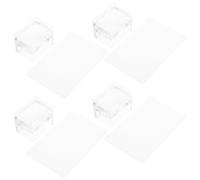 EPIGEIST 4 Sets Silicone Nail Stamper with Scraper and Small Square Silicone Stamp for Manicure Nail Art Stamping Tool Suitable for French Tips