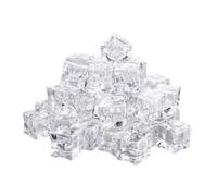 EPIGEIST 40pcs Acrylic Fake Ice Cubes Simulation Transparent Crushed Rocks Photo Props for Weddings Parties Food Displays Realistic Clear Crystal Effect