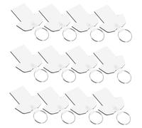 EPIGEIST 40pcs MDF Fiberboard Sublimation Keychain Blanks Bulk DIY Key Accessories for Custom Photo Printing Key Ring Supplies Crafting