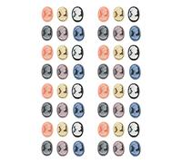 EPIGEIST 48Pcs Resin Cameos for DIY Jewelry Making Lightweight Embossed Beauty Head Decorations Durable Cabochon Accessories for Necklaces and Rings Creative Crafting Supplies for All Ages