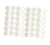 EPIGEIST 48pcs Unfinished Horseshoe Wooden Cutouts DIY Craft Slices Lightweight Smooth Wood for Painting and Home Decoration Mixed Style Wooden Shapes for Creative Handicrafts