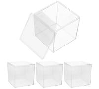 EPIGEIST 4pcs Acrylic Candy Boxes Lids Storage Boxes for Favors Containers Candy Organizer for Party Favors