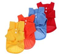 EPIGEIST 4pcs Adorable Puppy Sweatshirt Breathable Pet T-shirts Lightweight Dog Clothes Summer Outfits for Dogs Bright Colors