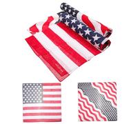 EPIGEIST 4pcs American Flag Pattern Hair Bands for Women Elastic Headbands Cross Design Stylish Hair Accessories for Parties Daily Wear and Dance Events
