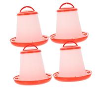 EPIGEIST 4pcs Automatic Chicken Feeding Troughs 1.5kg Thick Plastic Poultry Feeders Lid for Chickens and Ducks Poultry Cage Food Containers Suitable for Farm Use