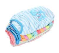 EPIGEIST 4Pcs Autumn Winter Pet Clothes Small Dog Vest Cartoon Pattern Flannel Warm Puppy Costume for Pomeranian Schnauzer and Small Breeds Soft Breathable Cute Design