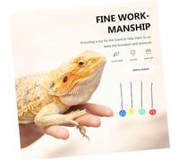 EPIGEIST 4Pcs Bearded Dragon Interactive Reptile Enrichment Bell Balls with Suction Cup and Rope for Lizard Climbing and Stress Relief Wear-resistant Material Multi-color