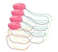 EPIGEIST 4pcs Beginners Practice Ocarina Plastic Instrument 6 Holes Light Weight Melodious Tunes Unique Sound Pink for Choice on Special Festivals