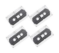 EPIGEIST 4pcs Blank Audio Cassette Tapes for Recording Voice Music Teaching Materials Recordable Magnetic Tapes with Transparent Protective Cases and Easy to Use