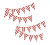 EPIGEIST 4pcs Circus Party Banner Carnival Flag Carnival Circus Birthday Party Decorations And White Striped Decorations Decor Theme Supplies Banner Paper