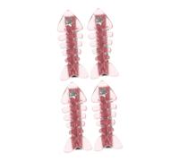 EPIGEIST 4pcs Cute Fish Bone Hair Clips Small Alligator Barrettes for Fine Hair Secure Duckbill Hold Playful Bangs Accessories