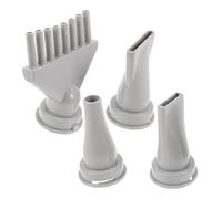 EPIGEIST 4pcs Dog Grooming Hair Dryer Nozzle Attachments Abs Lightweight Blower Flat End Comb Replacement for Precise Pet Drying and Styling