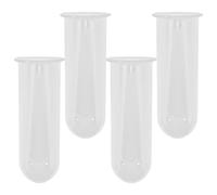 EPIGEIST 4pcs Glass Hydroponic Propagation Tubes Small Transparent Plant Test Vases for Desk Station Space-saving Terrarium Flower Holders for Indoor Gardening and Home Office