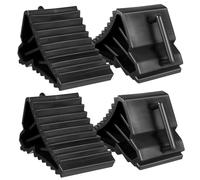 EPIGEIST 4pcs Heavy Duty Wheel Chock with Groove Indents for Vehicle and Trailer Tire Support Pads Right Angle Design Slip Blocks for Cars Caravans Motorbikes and Trucks Maintenance