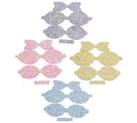 EPIGEIST 4Pcs Luminous Sequin Bow Hair Clips Pin Accessories for DIY Crafting in Blue Purple Yellow