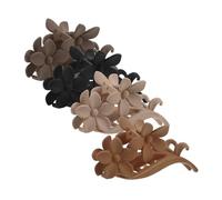 EPIGEIST 4pcs Matte Nonslip Flower Claw Hair Clips Vintage Retro Floral Design Strong Hold for Thick and Thin Hair Women Stylish Accessories for Travel Work Social Events