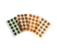 EPIGEIST 4PCS Miniature Artificial Grass Tufts Realistic Static Grass Clusters for DIY Model Train Landscape Railway Scenery Sand Table and Diorama Detailing Multi Color for Architectural