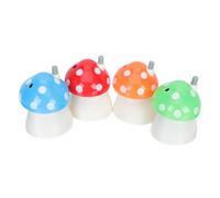 EPIGEIST 4Pcs Mushroom Shaped Toothpick Holders Creative Automatic Dispenser Boxes for Home Office Restaurant Use Portable Open Storage Containers Party and Wedding Decor Random Color