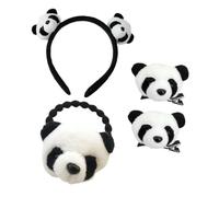 EPIGEIST 4PCS Panda Hair Accessories Set Headband Hair Clips Cute Cartoon Animal Design for Daily Wear and Party Suitable for