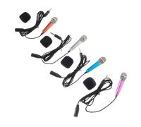 EPIGEIST 4Pcs Portable Mini Microphones for Singing Compact Handheld Mic for Home Karaoke Voice Recording with Sound in Rose Red Silver and Gold