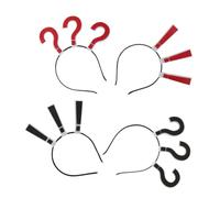 EPIGEIST 4pcs Question Mark Hair Band Novelty Decorative Headwear for Parties Events Comfortable Non Slip Mark Headband for Women Fun Halloween Accessories