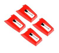 EPIGEIST 4pcs Red Stylus Needles for Record Player and Voltage Turntable, Replacement Needle Made of Plastic and Aluminum, Easy to Install for Vinyl Record Playing