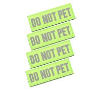EPIGEIST 4Pcs Reflective Service Dog Harness Patches Self-adhesive Do Not Pet Warning Patch for Comfortable Pet Vest Safety and Decoration