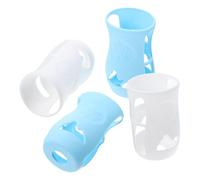EPIGEIST 4pcs Silicone Baby Bottle Protective Cover Sleeve Anti-Falling Feeder Sleeve for 240ml Feeding Bottles with Smooth Surfaces for Secure Grip Random Color