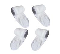 EPIGEIST 4pcs Sweat Absorbent Headband for Makeup and Spa Facial Headwraps Soft Elastic Hair Hoops for Shower and Gym Use Tape