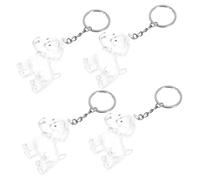 EPIGEIST 4Pcs Transparent Pet Hair Memorial Keepsake Boxes Compact Capsule Storage for Keychain Gift for Pet Owners Sympathy Loss Bereavement