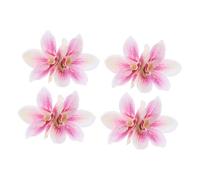 EPIGEIST 4pcs Tropical Cymbidium Hair Clips Artificial Orchid Floral Hairpins for Women Bridal Hair Decorators Lightweight Secure Hold Seaside Holiday Accessories