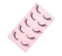EPIGEIST 5 Pairs Fox Eye False Eyelashes Strip Lashes Makeup Supplies Lash Natural Look Lightweight Comfortable for Daily Wear and Stage Performance