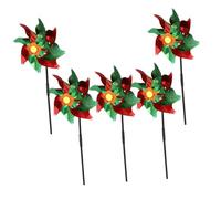 EPIGEIST 5 Sets Reflective Octagonal Bird Pinwheels Garden Windmills Outdoor Scarer Flower-shaped Decoration Easy Install Animal Deterrent for Camping Picnic