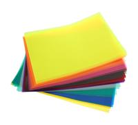 EPIGEIST 50 Sheets Decorative Cellophane Wraps Candy Wrapping Cellophane Handmade Colored Paper Light Play Transparent Paper for Crafts Clear Candy Wrappers Clear Pvc