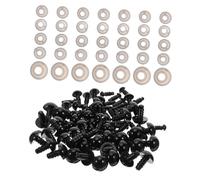 EPIGEIST 500pcs Plastic Safety Eyes for Stuffed Animals Dolls and Crochet Black Craft Eyes with Washers Versatile for DIY Plush Puppets and Amigurumi Projects