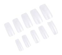 EPIGEIST 500pcs Transparent Full Cover Fake Nail Tips Clear Material False Nails for Manicure Easy to Shape Paint Suitable for Home Professional Use Natural Color