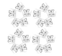 EPIGEIST 50pcs Butterfly Hollow Out Chocolate Decorative Boxes Square Candy Packaging with Artistic Truffle Wrappers Easy Open Sweet Treat Liners for Wedding Birthday Shower Valentine's Day