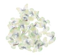 EPIGEIST 50pcs Double Organza Butterfly Hair Clips for Women Light Green Chiffon Hairpins Decorative Bobby Pins for Everyday Styling and Party Accessories