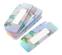 EPIGEIST 50pcs False Eyelashes Storage Boxes with Butterfly Pattern and Lash Packaging Secure Seal Lash Organizers for False Eyelash Protection and Easy Carrying